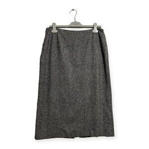 Max Mara Gray Tweed‎ Midi Skirt, Size US12